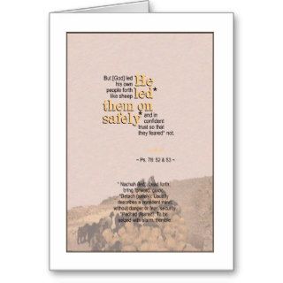 Led on Safely by God   Psalm 78 Greeting Cards