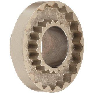 Martin 6S 1 3/4 Quadraflex Coupling Flange, Cast Iron, Inch, 1.75" Bore A, 1.75" Bore B, 4" OD, 1.563" Length Spider Couplings