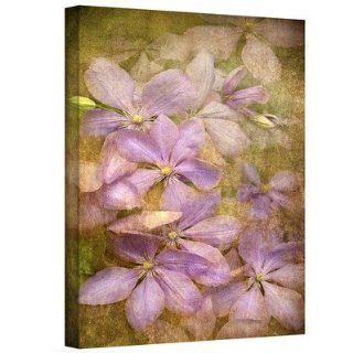 David Liam Kyle 'Purple Flowers' Gallery Wrapped Canvas Wall Art Size 36" x 24"   Wall Decor Stickers