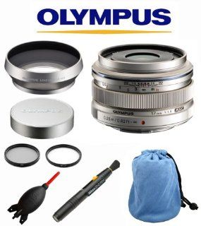 Olympus 17mm f/1.8 M.ZUIKO Wide Angle + Olympus LH 48B Metal Lens Hood + Olympus Metal Lens Cap + Giotto's Blower + Nikon Lens Pen Cleaning System + Filters [Frustration Free Packaging]  Camera And Photography Products  Camera & Photo