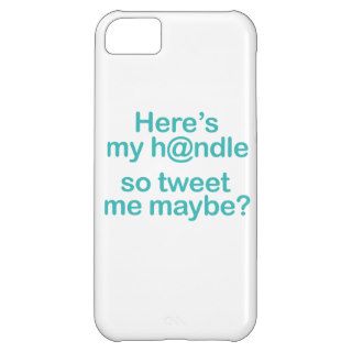 Here's My H@ndle So Tweet Me Maybe? iPhone Case iPhone 5C Cases