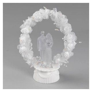4.5" x 10" ~ Lighted Wedding Ornament With Roses ~ Designer Wedding Cake Topper ~ Lights Up!!! ~ LOOK!!! : Decorative Cake Toppers : Everything Else