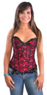 Corset Buy Aphrodite I Red Polyester Beautiful Overbust Fashion Corset: Adult Exotic Corsets: Clothing
