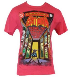 Batman Mens T Shirt   Rogues Gallery Issue 566 Cover on Red (X Small): Clothing