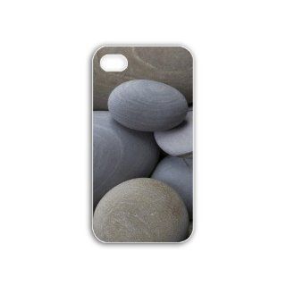 Design Apple Iphone 4/4S Artistic Series rocks and pebbles artistic Black Case of Unique Case Cover For Girls: Cell Phones & Accessories