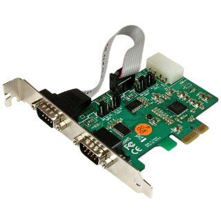 StarTech 2 Port Industrial PCI Express (PCIe) RS232 Serial Card with Power Output and ESD Protection (PEX2S553S): Computers & Accessories