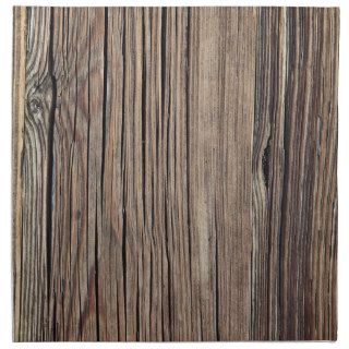 Weathered Wood Grain Plank Background Template Printed Napkin