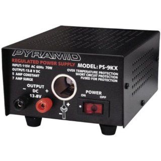 Pyramid PS9KX 5A/7A Power Supply with Cigarette Lighter Plug : Vehicle Audio Video Accessories And Parts : Car Electronics