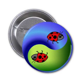 Ladybug Yin Yang Pin