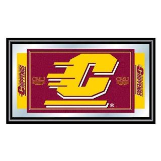 Central Michigan University Logo and Mascot Framed Mirror: Electronics