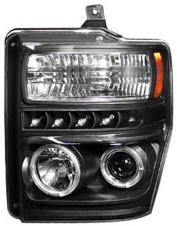 IPCW CWS 561B2 Ford Super Duty Black Projector Head Lamp with Rings   Pair: Automotive