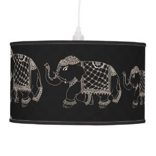 Mehndi India elephant family Lamp