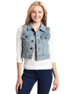 Roxy Juniors Waxer Denim Vest, Palapa Pale, X Small at  Womens Clothing store