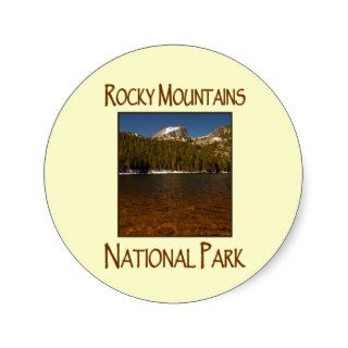 Bear Lake Rocky Mountains National Park Round Stickers