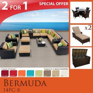 Bermuda 22 Piece Outdoor Wicker Patio Furniture Set B14bp42ccs : Outdoor And Patio Furniture Sets : Patio, Lawn & Garden