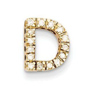 Christmas gift   14k Diamond Initial D Charm Jewelry