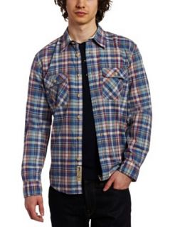 JUST A CHEAP SHIRT Men's Woven Shirt, Blue/Pink, X Large at  Mens Clothing store