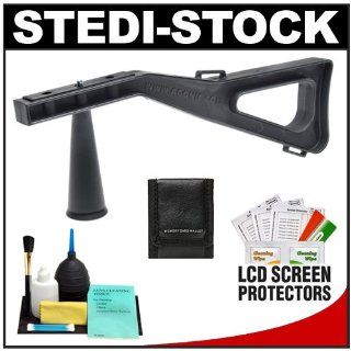 Stedi Stock Shoulder Brace Stabilizer (Black) with Quick Release + Cleaning Accessory Kit for Digital SLR Cameras, Video Camcorders & Spotting Scopes : Digital Slr Camera Bundles : Camera & Photo