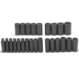 URREA 1/2 in. Drive Metric 6 Point Impact Socket Set (25 Piece) 74216