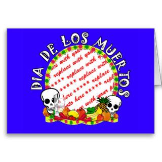 DIA DE LOS MUERTOS Photo Frame Template Greeting Cards