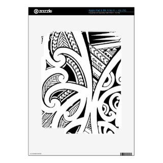 Mixed tattoo styles, Maori, Samoan and Polynesian Skins For iPad 3