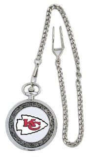 NFL Men's CH0082 Kansas City Chiefs "Hall Of Famer" Pocket Watch with Chain Watches