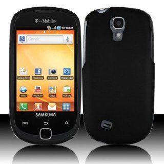 Eagle Cell Samsung Gravity Smart T589 Rubberized Hard Plastic Case   Retail Packaging   Black: Cell Phones & Accessories