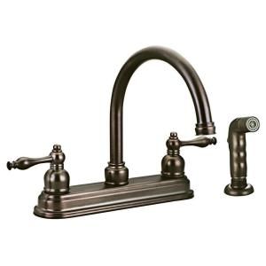 Design House Saratoga 2 Handle Side Sprayer Kitchen Faucet in Brushed Bronze DISCONTINUED 528067