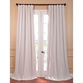 Off White Velvet Blackout Extra Wide Curtain Panel EFF Curtains