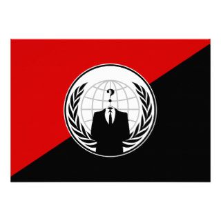 We Are Anonymous Anarchist Flag Custom Announcement