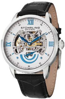 Stuhrling Original Men's 574.01 "Aristocrat Executive II" Stainless Steel Automatic Watch with Leather Band: Watches