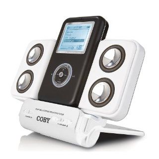 Coby Compact Folding Portable Stereo Speaker System for iPod and MP3 Players (White) (Discontinued by Manufacturer): MP3 Players & Accessories