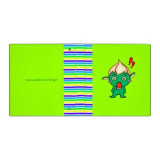 Cute goblin with a flower on his head 3 ring binders