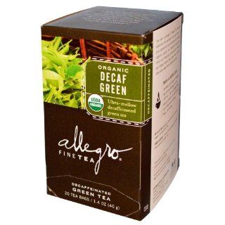 Allegro Organic Decaf Green Tea, 20 Tea Bags: Grocery & Gourmet Food