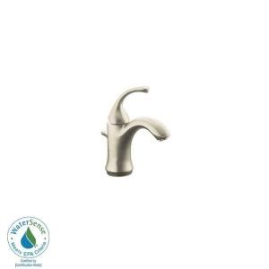 KOHLER Forte Single Hole 1 Handle Bathroom Sink Faucet in Vibrant Brushed Nickel K 10215 4 BN