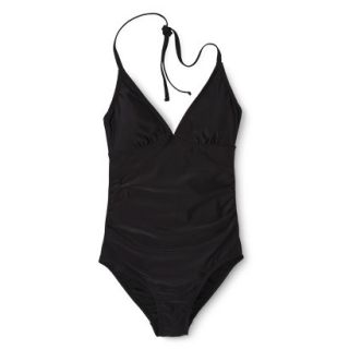 Womens Halter 1 Piece Swimsuit  Black XL