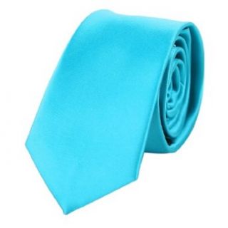 Blue Solid narrow tie Matching Gift Box Set Deep Sky Blue personalized gift PS1024 One Size Deep Sky Blue at  Mens Clothing store