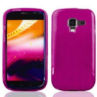 Samsung Eshilarate / I577 Soft TPU Gel Skin Case   Purple Check: Cell Phones & Accessories