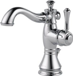 Delta Faucet 597LF MPU Cassidy Single Hole 4 Inch Single Handle Plate/Metal Pop up, Chrome   Touch On Bathroom Sink Faucets  