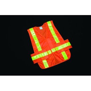 SKILCRAFT 8415 01 598 4873 Safety Vest with Yellow Reflective Tape and Front Closure, One Size Fits All, Orange: Dummy Cameras: Industrial & Scientific