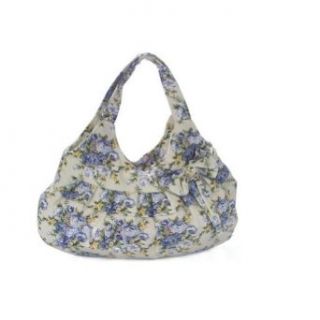 Fashionable Shopping Women's Canvas Shoulder Bag Colorfull Flower Shoes