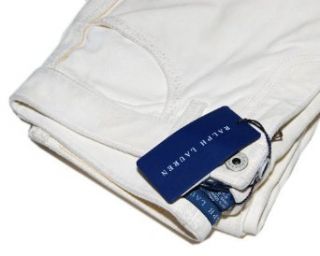 Polo Ralph Lauren Womens White Distressed Vintage Suede Leather Pants