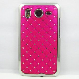 Hot Pink Luxury Diamond Bling Hard Shell Back Cover Case Skin For HTC Desire HD G10 Cell Phones & Accessories