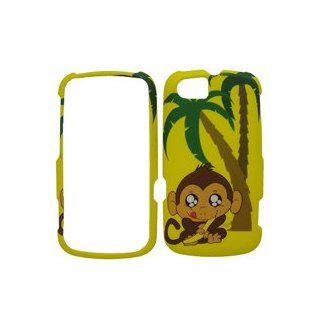Motorola Pax / Admiral XT603 XT 603 Happy Monkey Ape Animal Banana Tree on Yellow Design Snap On Hard Protective Cover Cell Phone Case: Cell Phones & Accessories
