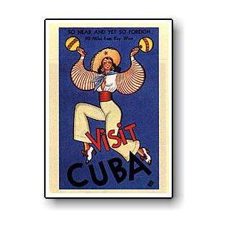 VIntage Travel Poster Reproduction "Visit Cuba"    Women Dancing by Massaguer  