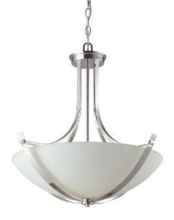 Z Lite 605P Ellipse Three Light Pendant, Steel Frame, Chrome Finish and Matte Opal Shade of Glass Material