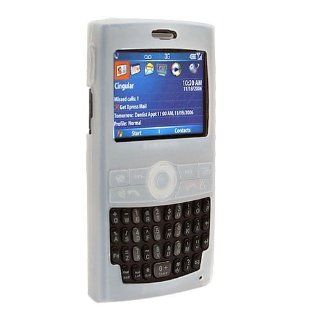 Samsung SGH i607 BlackJack PDA Soft Flexible Transparent Clear/ White Silicone Skin Cover Case: Cell Phones & Accessories