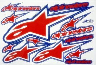 1x Sheet Red Blue Alps   H ISUZU KAWASAKI HONDA YAMAHA car motocross racing emblem logo sticker decal: Everything Else