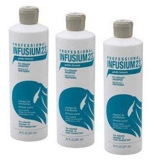Infusium 23 Professional Pro Vitamin Shampoo, Gentle Formula Enriched With Panthenol, For Relaxed, Permed, Or Colored Treated Hair, 20 Fl Oz/ 591 mL, (3 PACK)  Beauty