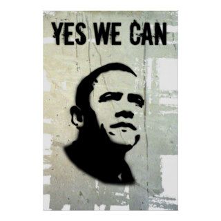 Barack Obama. Stencil concrt Poster